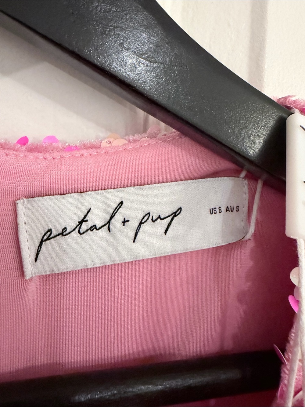 Petal & Pup Kelly Berry Pink Sequin Velvet Cutout Mini Dress Small NWT - Picture 5 of 8